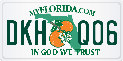 FL license plate DKHQ06