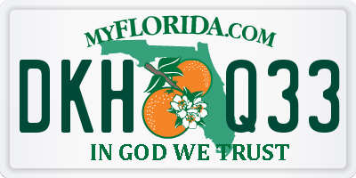FL license plate DKHQ33