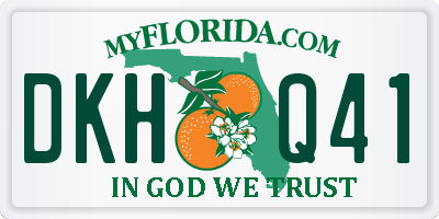 FL license plate DKHQ41
