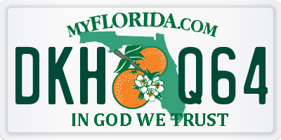 FL license plate DKHQ64