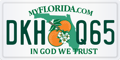 FL license plate DKHQ65