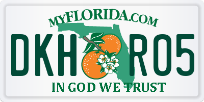 FL license plate DKHR05