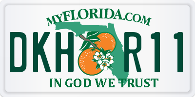 FL license plate DKHR11