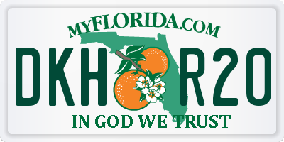 FL license plate DKHR20