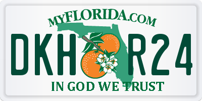 FL license plate DKHR24