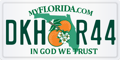FL license plate DKHR44