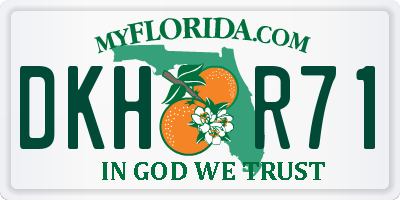 FL license plate DKHR71