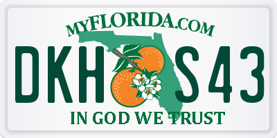 FL license plate DKHS43