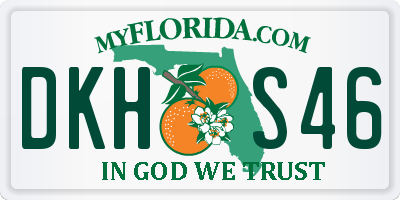 FL license plate DKHS46