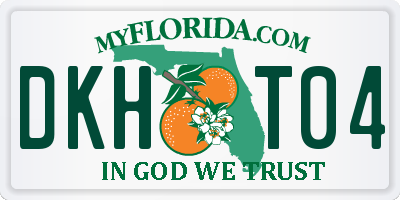 FL license plate DKHT04