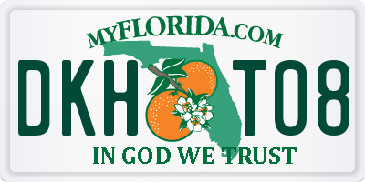 FL license plate DKHT08