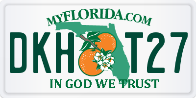 FL license plate DKHT27