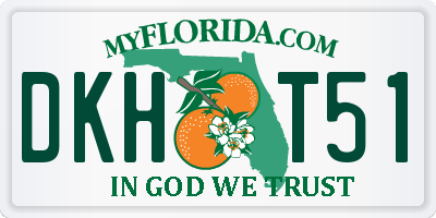 FL license plate DKHT51