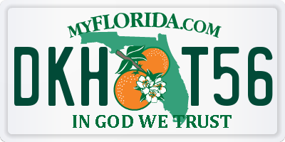 FL license plate DKHT56