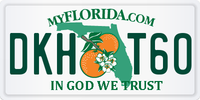 FL license plate DKHT60