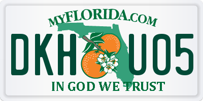 FL license plate DKHU05