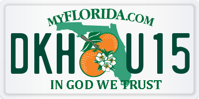 FL license plate DKHU15