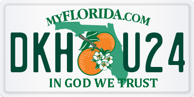 FL license plate DKHU24