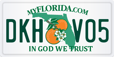 FL license plate DKHV05