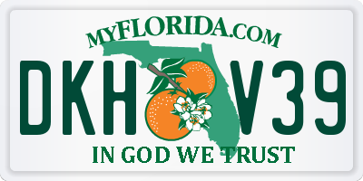 FL license plate DKHV39