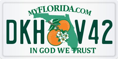 FL license plate DKHV42