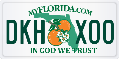 FL license plate DKHX00