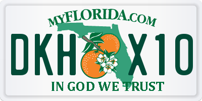 FL license plate DKHX10
