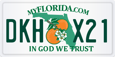 FL license plate DKHX21