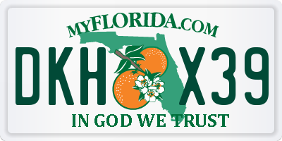 FL license plate DKHX39