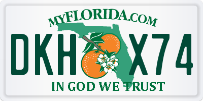FL license plate DKHX74