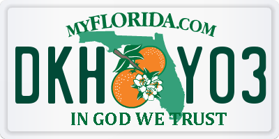 FL license plate DKHY03