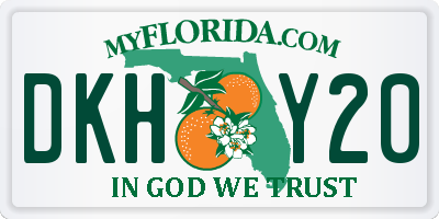 FL license plate DKHY20