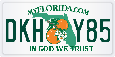 FL license plate DKHY85