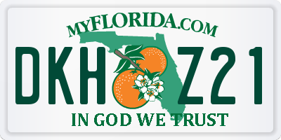 FL license plate DKHZ21