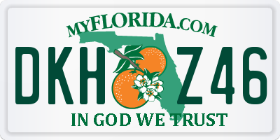 FL license plate DKHZ46