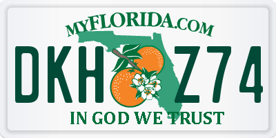 FL license plate DKHZ74
