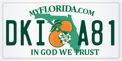 FL license plate DKIA81