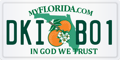 FL license plate DKIB01