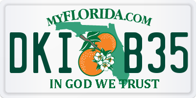 FL license plate DKIB35
