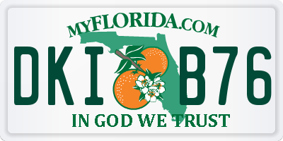 FL license plate DKIB76