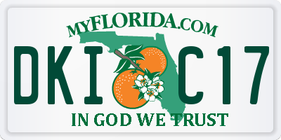 FL license plate DKIC17
