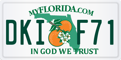 FL license plate DKIF71