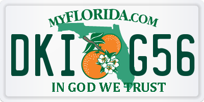 FL license plate DKIG56