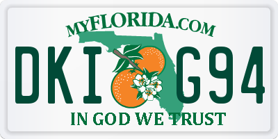 FL license plate DKIG94