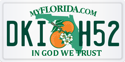 FL license plate DKIH52