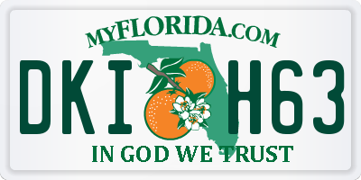 FL license plate DKIH63