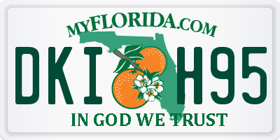 FL license plate DKIH95