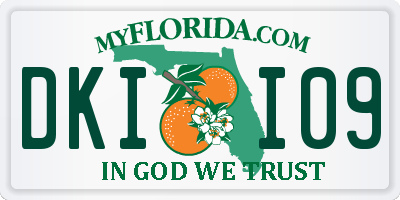 FL license plate DKII09