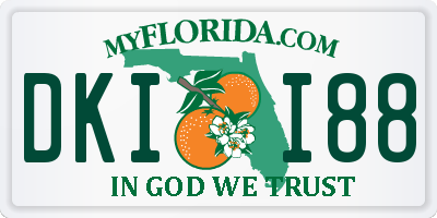 FL license plate DKII88