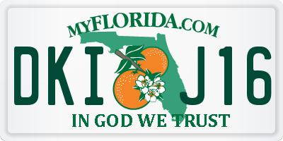 FL license plate DKIJ16